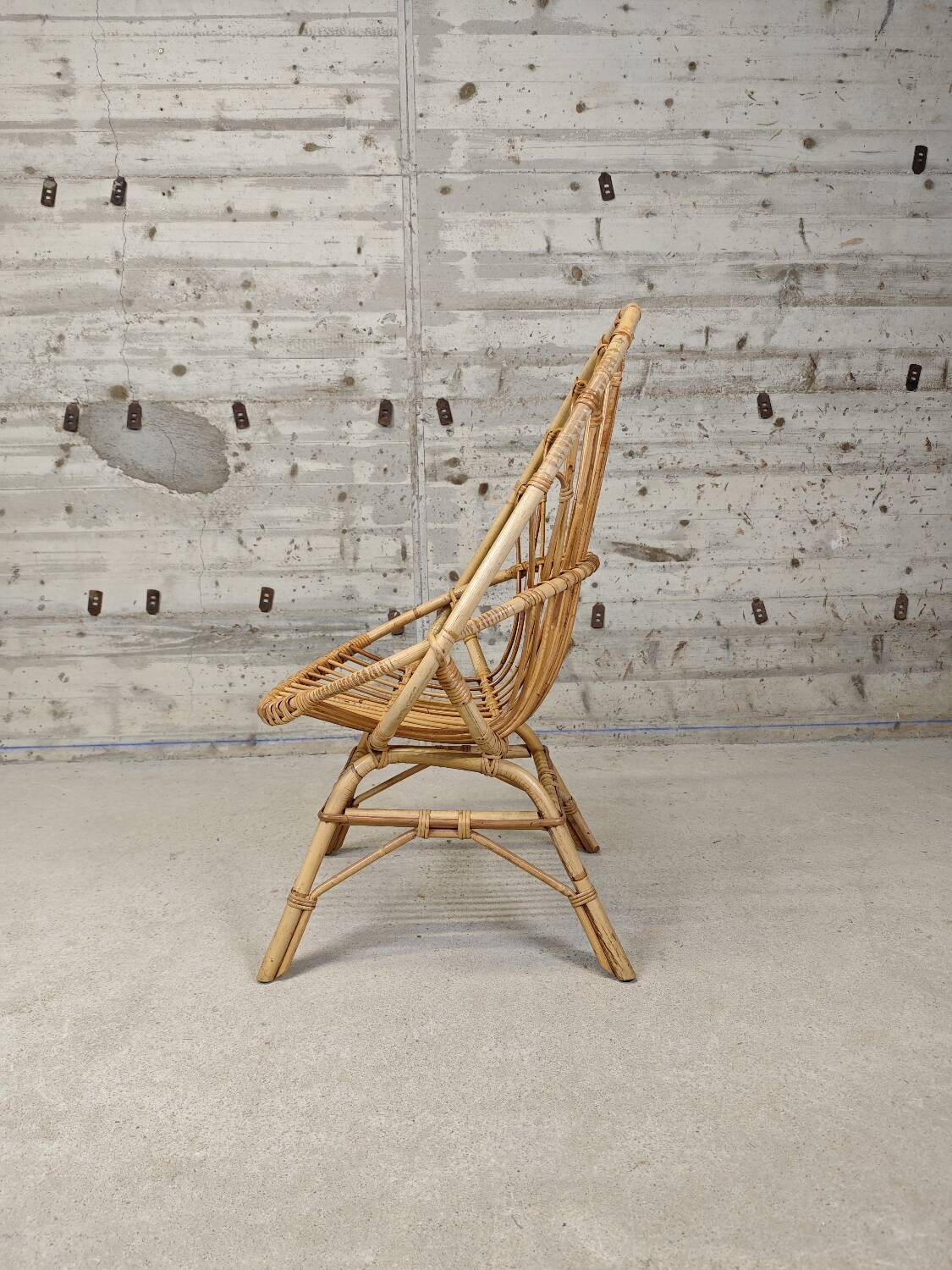 Fauteuil vintage en rotin