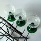 6 Roemer wine glasses with engraving on a handmade wrought iron stand, vintage
