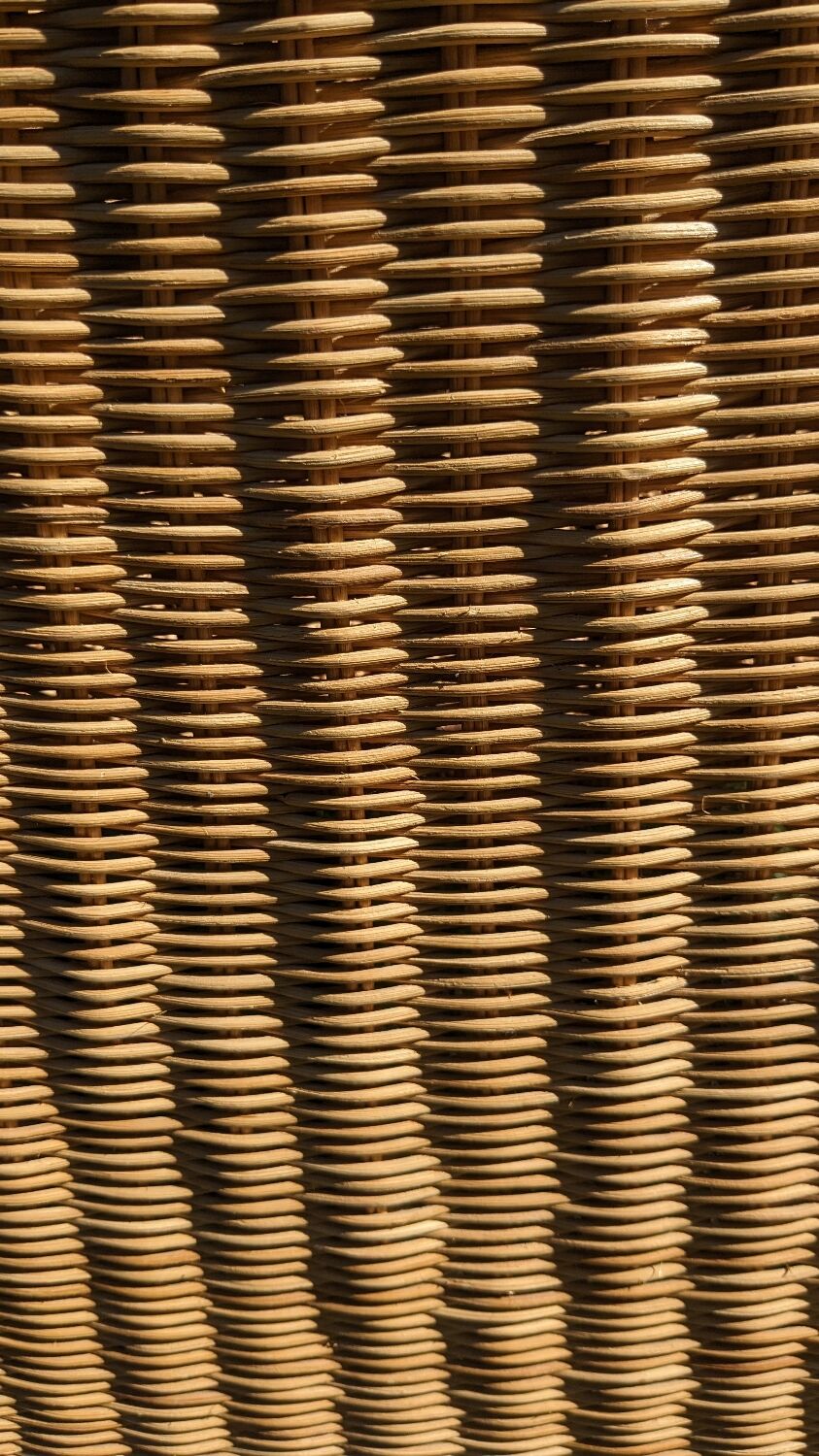 Wicker and rattan rocking chair