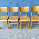 Series of 4 thonet bistro chairs