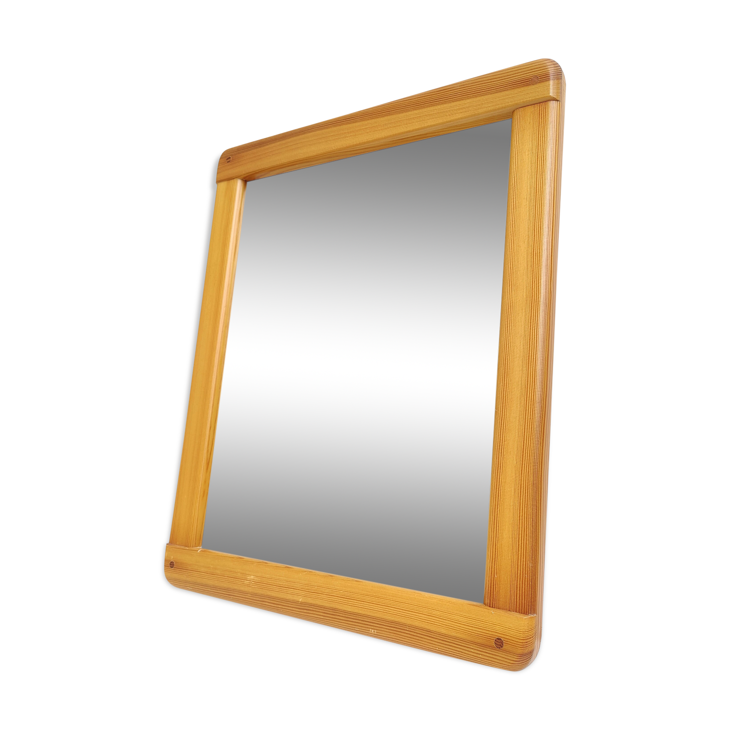 Vintage light wood mirror