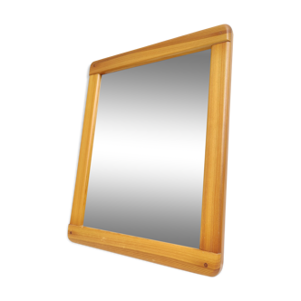 Vintage light wood mirror
