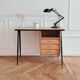 Renovated vintage desk, Scandinavian style, 1950s-60s.