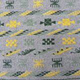 Authentic Margoum Nomad Kilim Rug Woven Flat Grey and Yellow