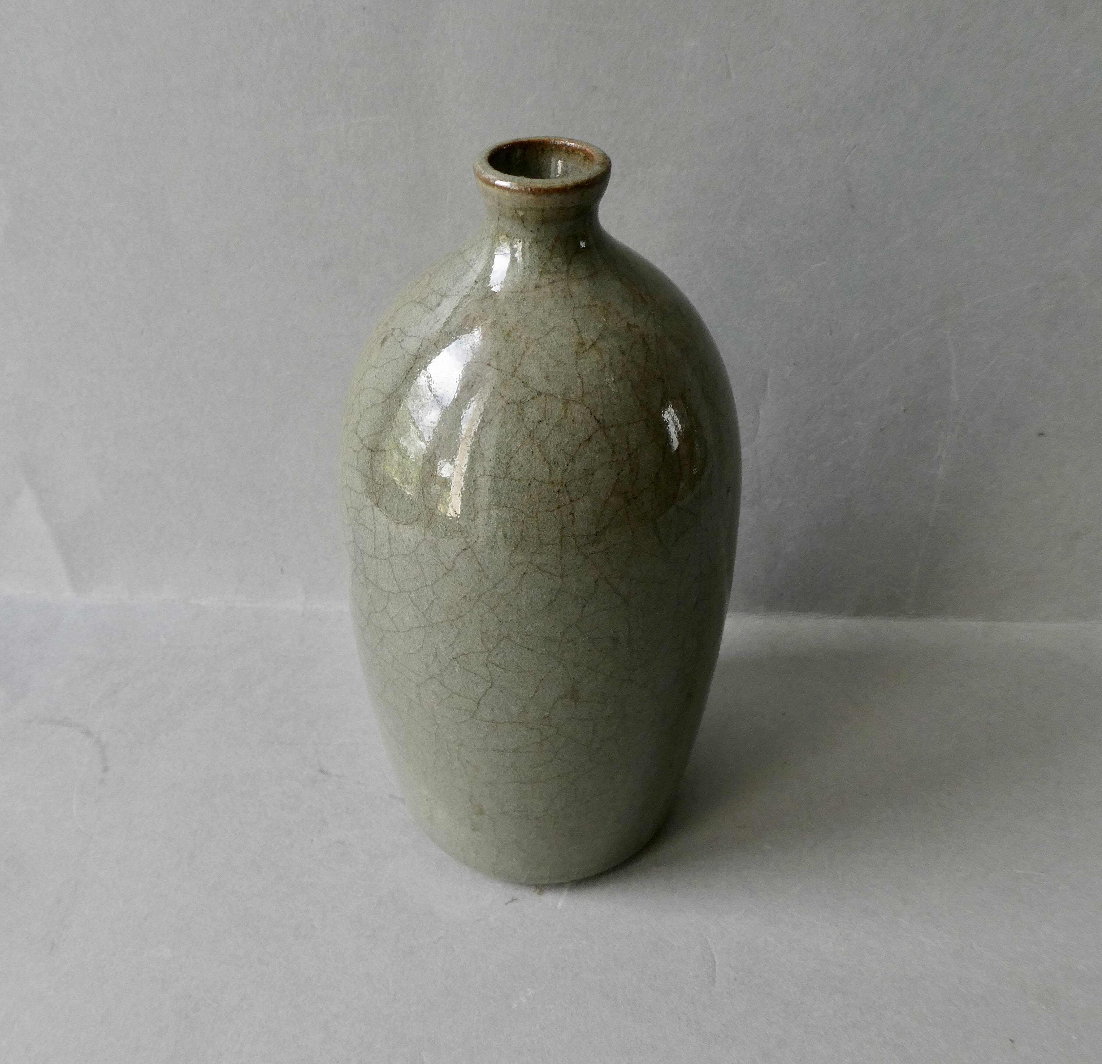 Maïté and Pierre Walter enameled stoneware vase, 1980s