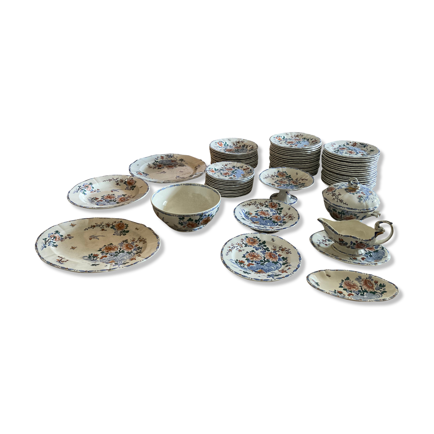 Table service gien au coq, 68 pieces