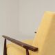 Scandinavian armchair retro yellow corduroy design by H.Lis