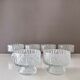 Set of 6 dessert bowls ice glass, glass bowls, Scandinavian Design.
