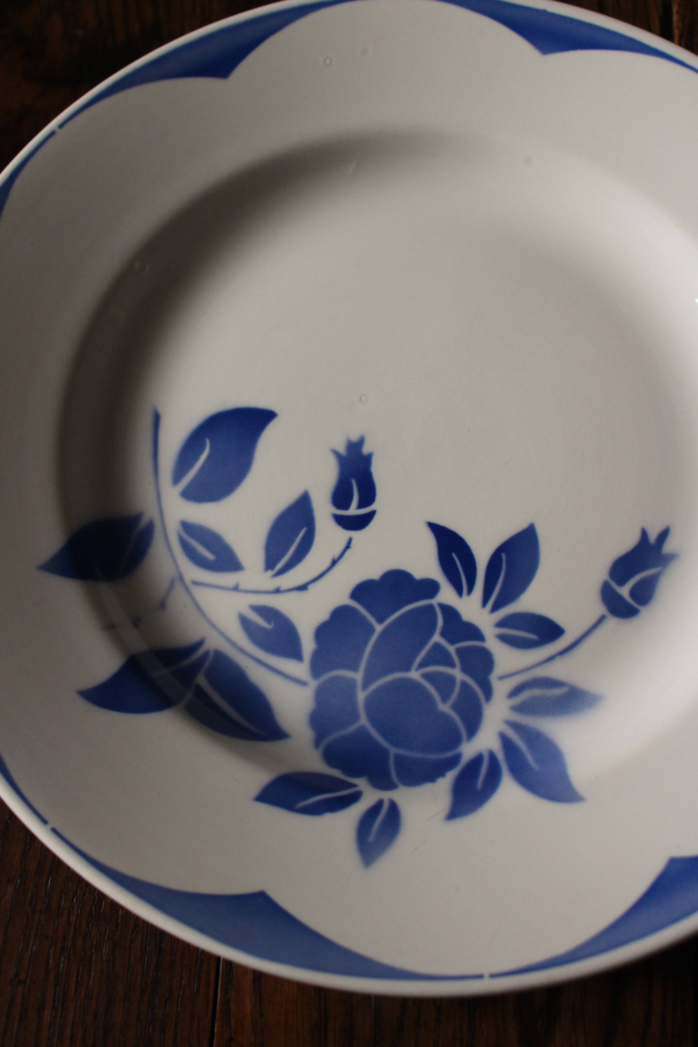 6 grandes assiettes dépareillé Digoin Sarreguemines Anglaise Terre de Fer 3