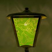 1950s brass and glass street lamp night light