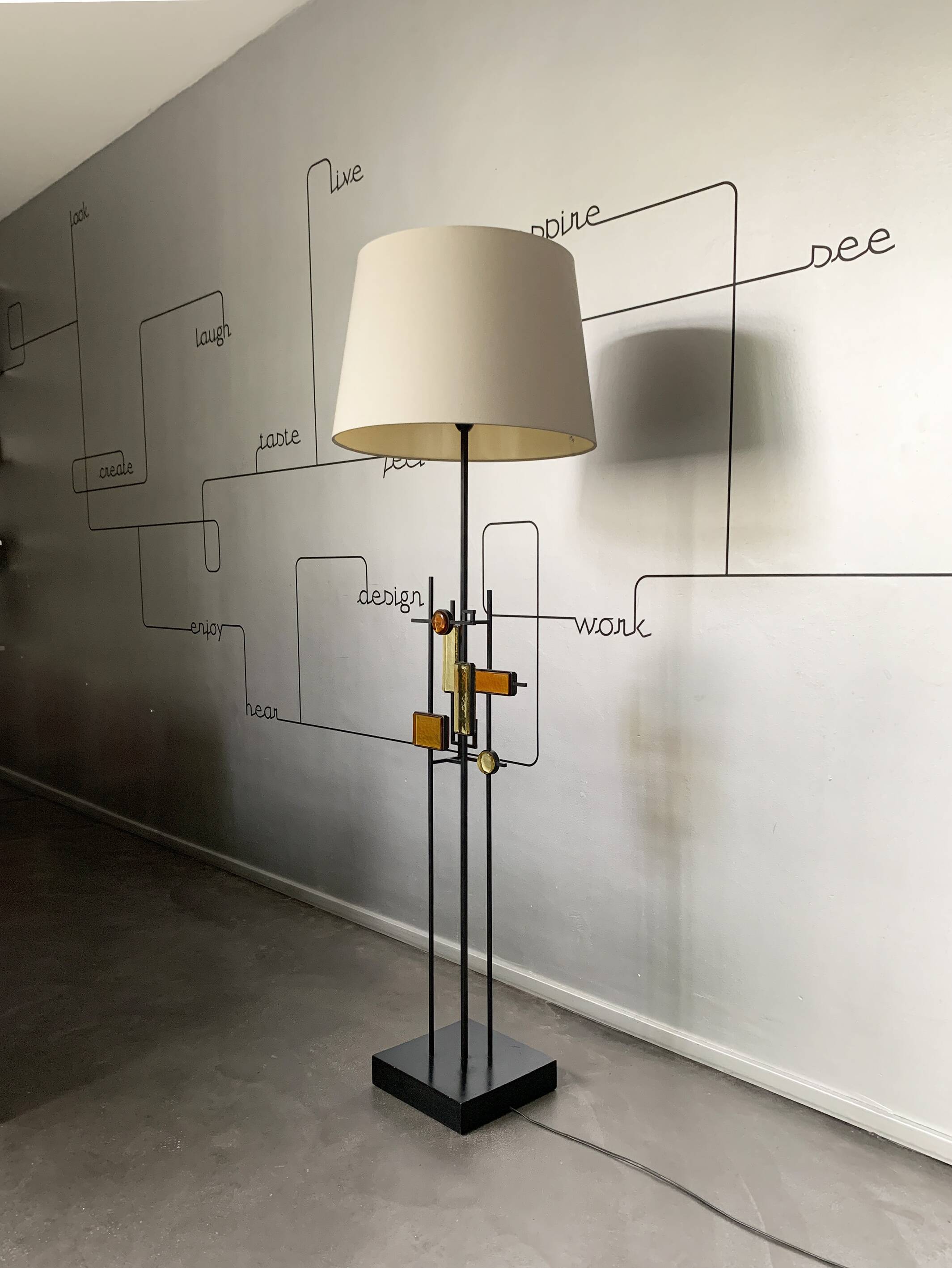 Scandinavian floor lamp, Svend Aage Holm Sorensen, Denmark 1960s