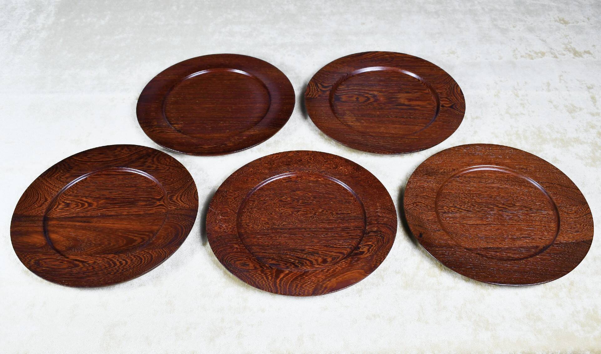 Solid Wengé cover plates by Hans Gustav Ehrenreich, Denmark. 1960s