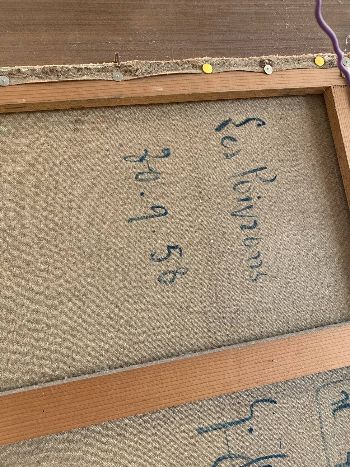 Oil on Canvas Still Life Gabriel Jutteau Vintage 1958