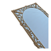Hollywood Regency Wall Mirror in Brass, Neoclassical Style, 1950s