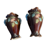 2 vases en barbotine