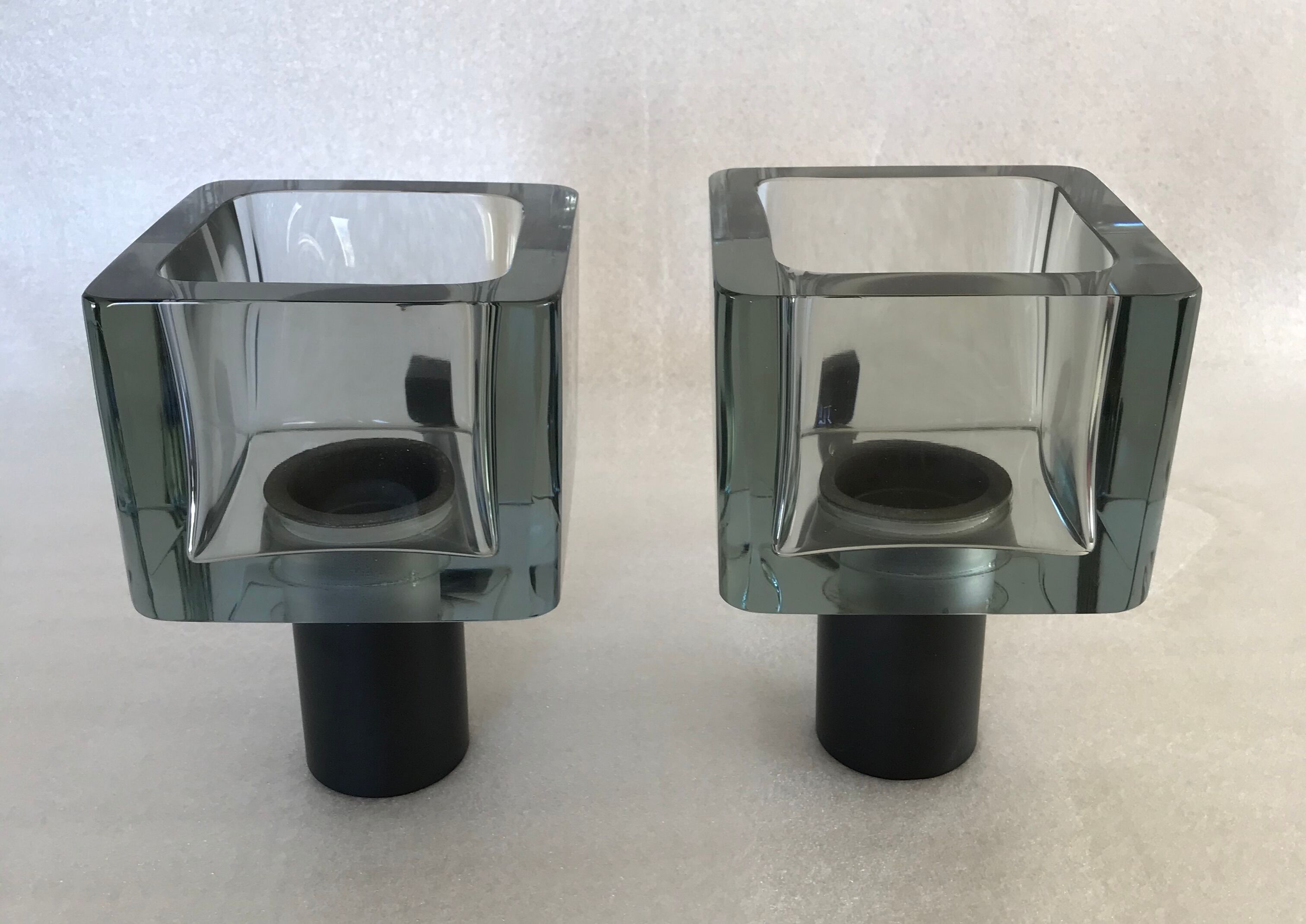 Pair of Flavio Poli sconces for Murano glass Seguso