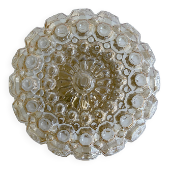 Applique vintage en verre à bulles de Limbourg