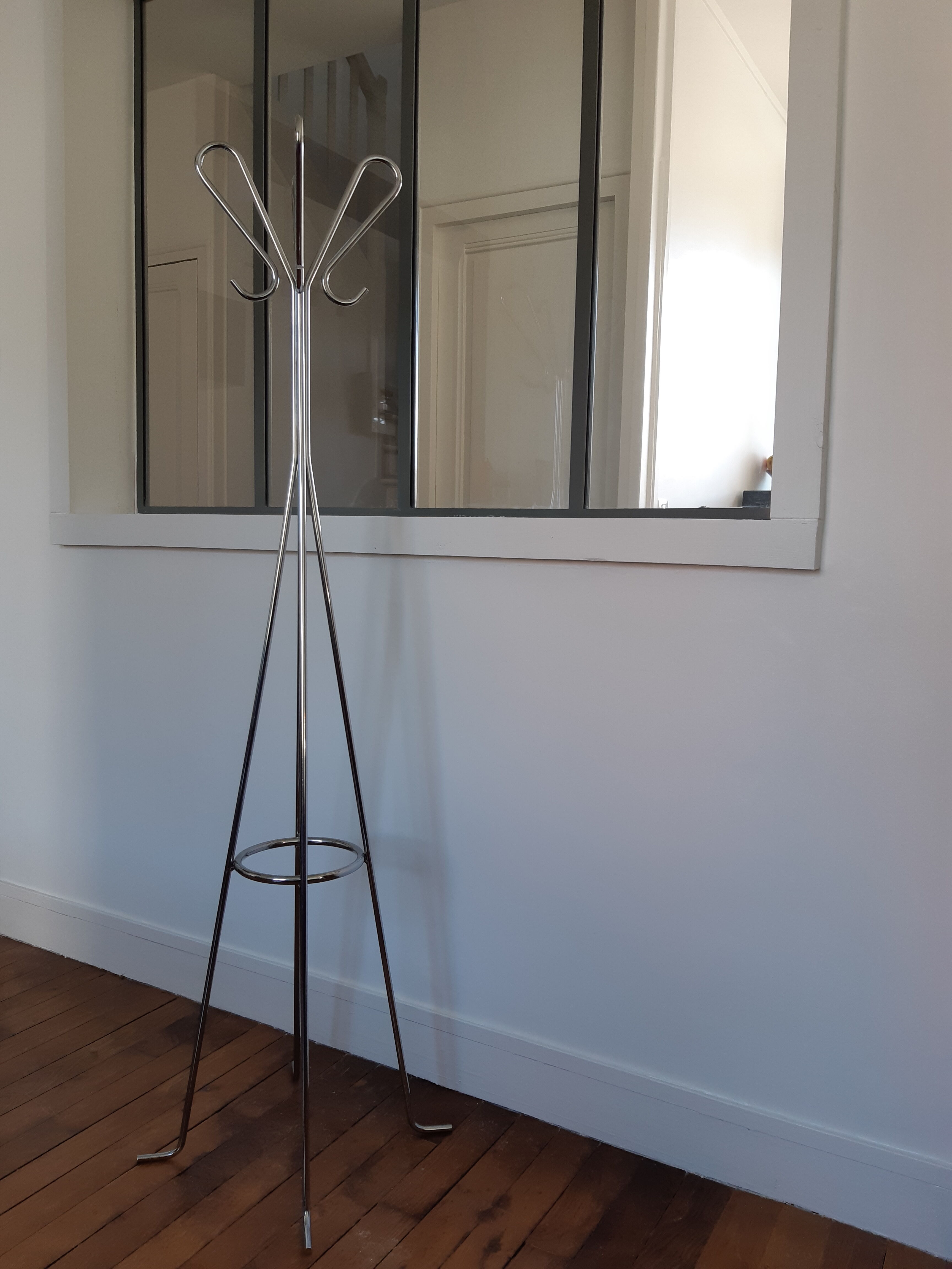 Vintage chrome coat rack