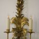 Applique en fer forgé a la feuille d'or années 60