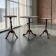 Table d'appoint ronde vintage en bois / guéridon / support