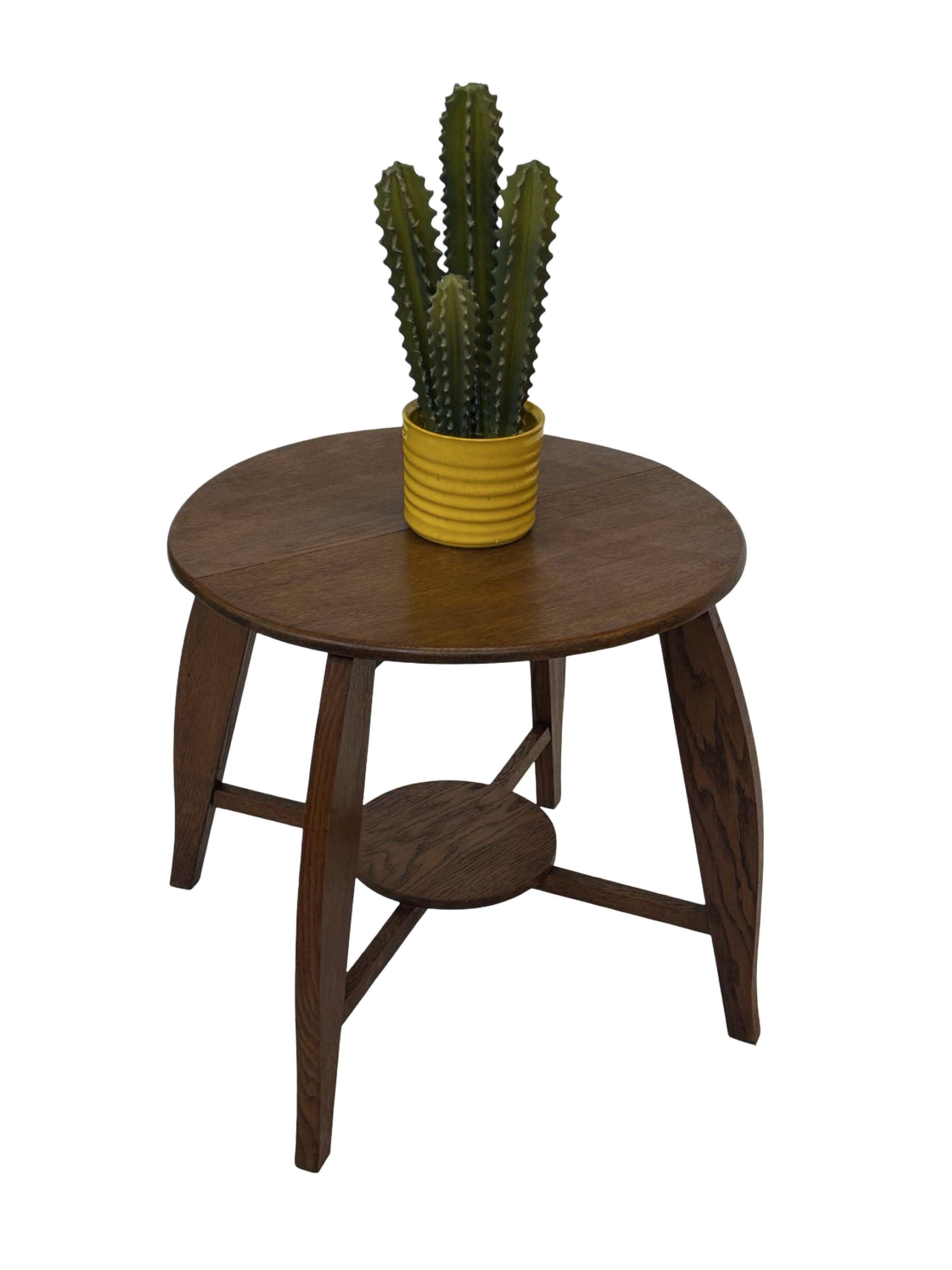 Art Deco Coffee Table Side Table Oak 1950s Design