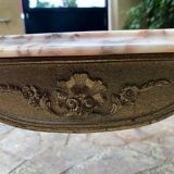 Gold bronze and marble coffee table