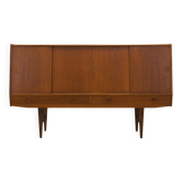 Buffet en teck, design danois, années 1960, fabriqué au Danemark