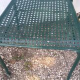 set of 4 perforated metal garden armchairs