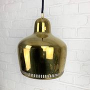 Golden Bell brass pendant light Alvar Aalto Louis Poulsen, Denmark 1950s