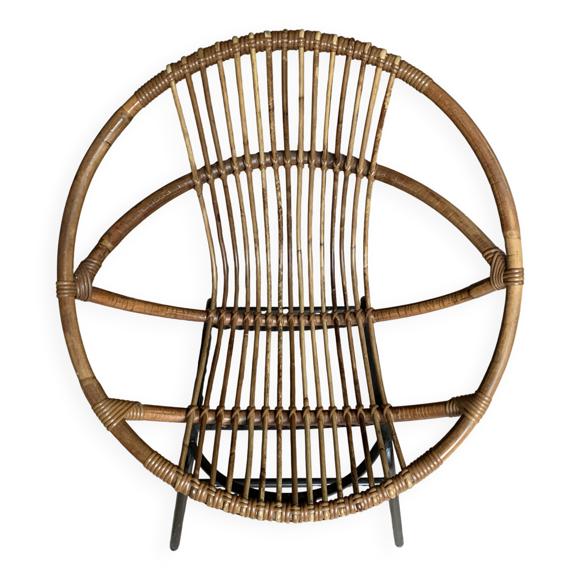 Fauteuil en rotin, 1950