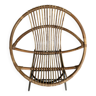 Fauteuil en rotin, 1950