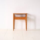 Vintage nightstand with drawer and double shelf