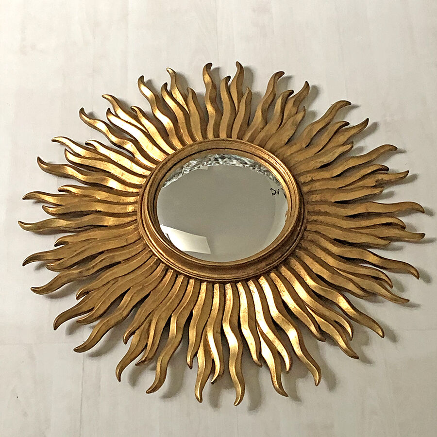 Vintage convex sun mirror 70
