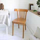 Chaise bistrot vintage Mid-Century en bois à barreaux style scandinave