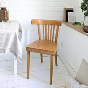 Chaise bistrot vintage Mid-Century en bois à barreaux style scandinave