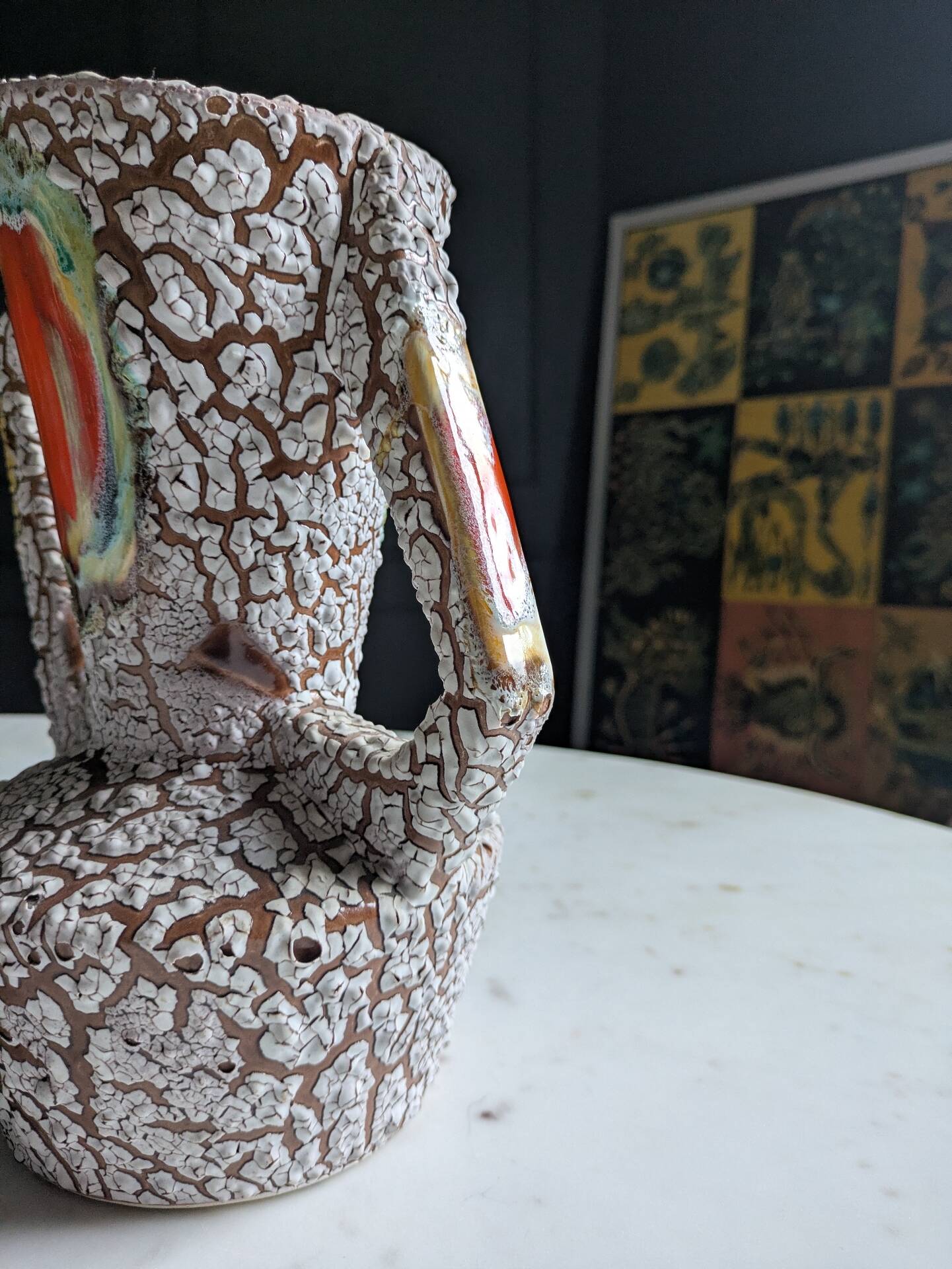 Brutalist vase ''Fat Lava'' Mid century