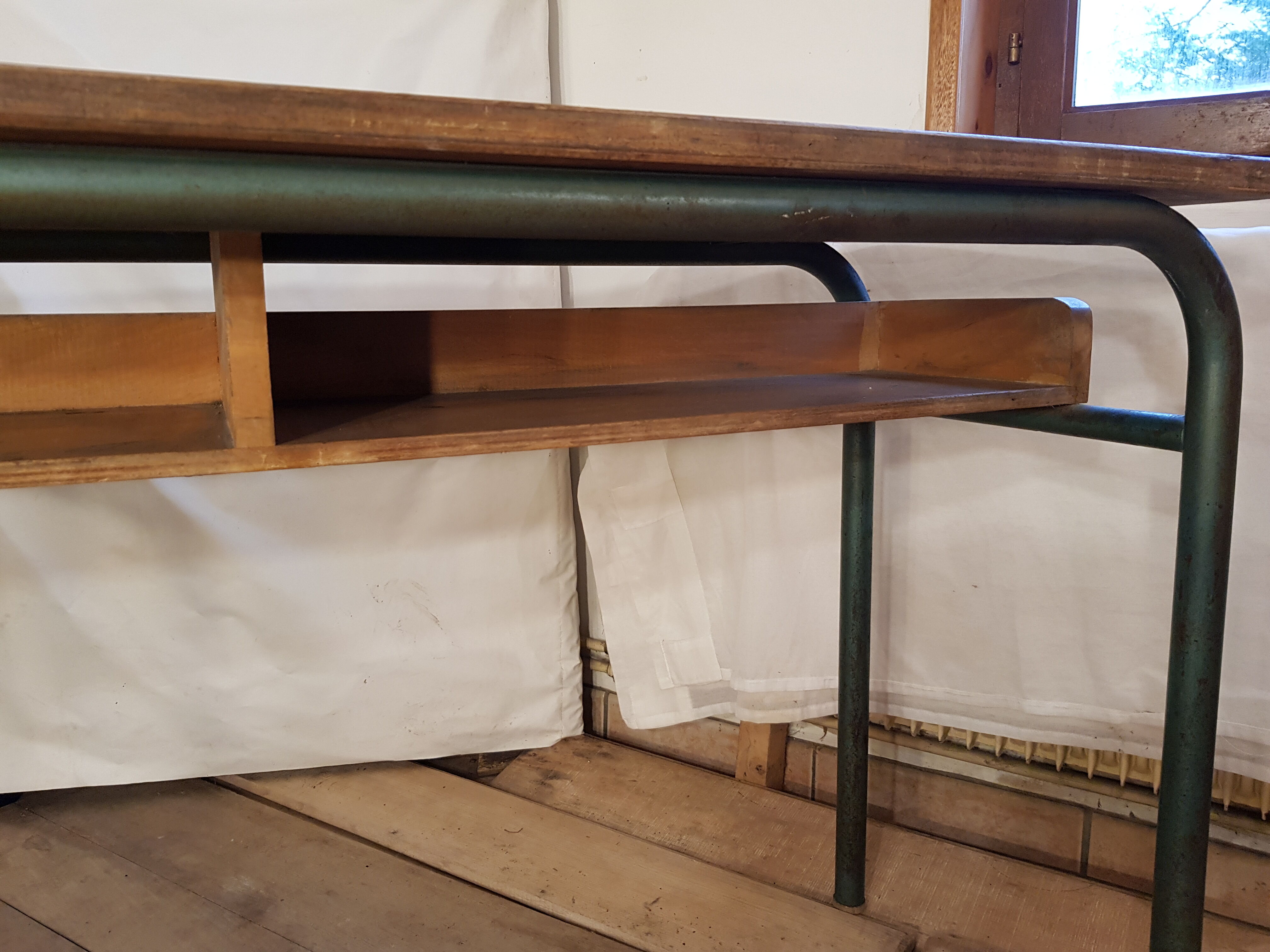 Table desk double school desk 1960