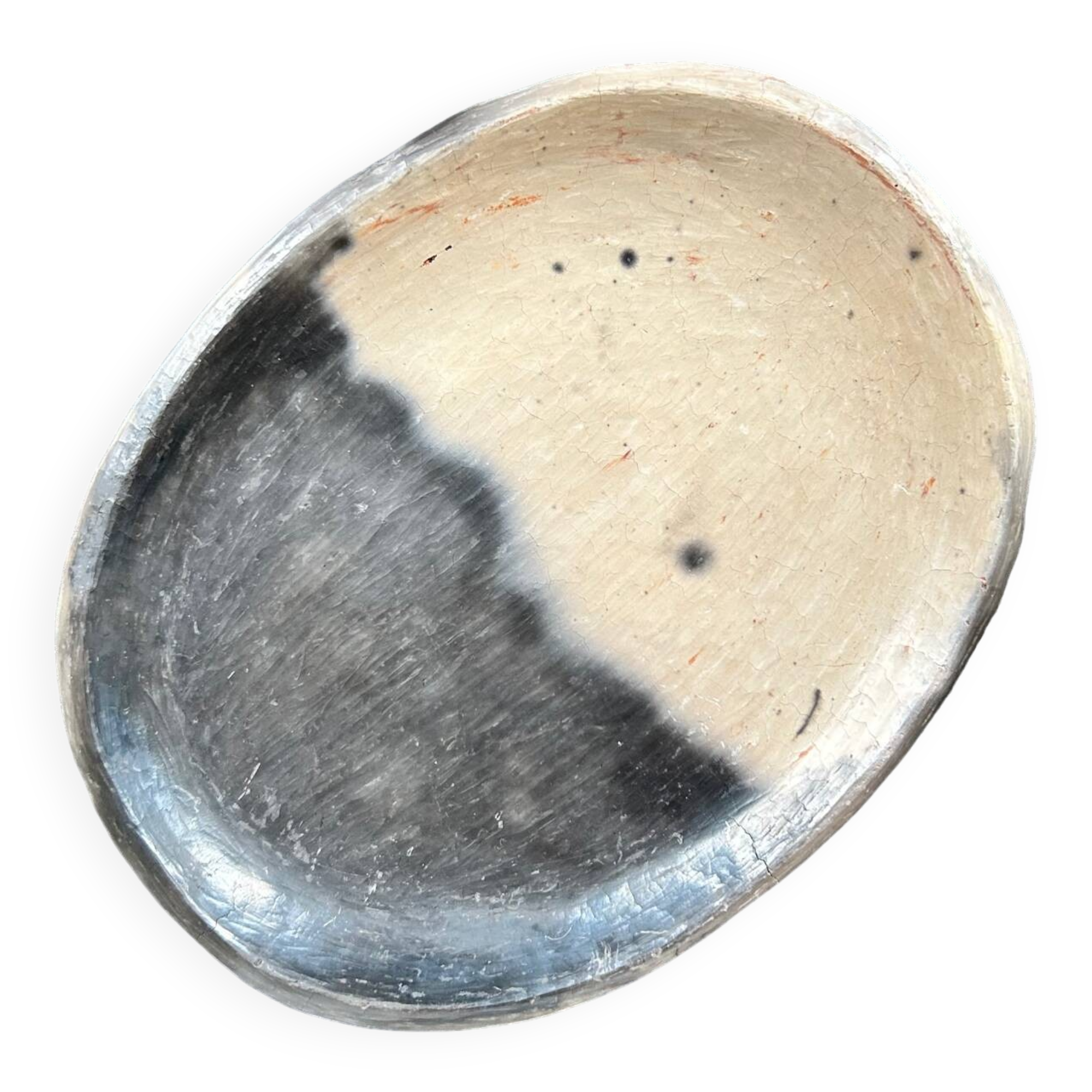 Handmade clay and ash dish