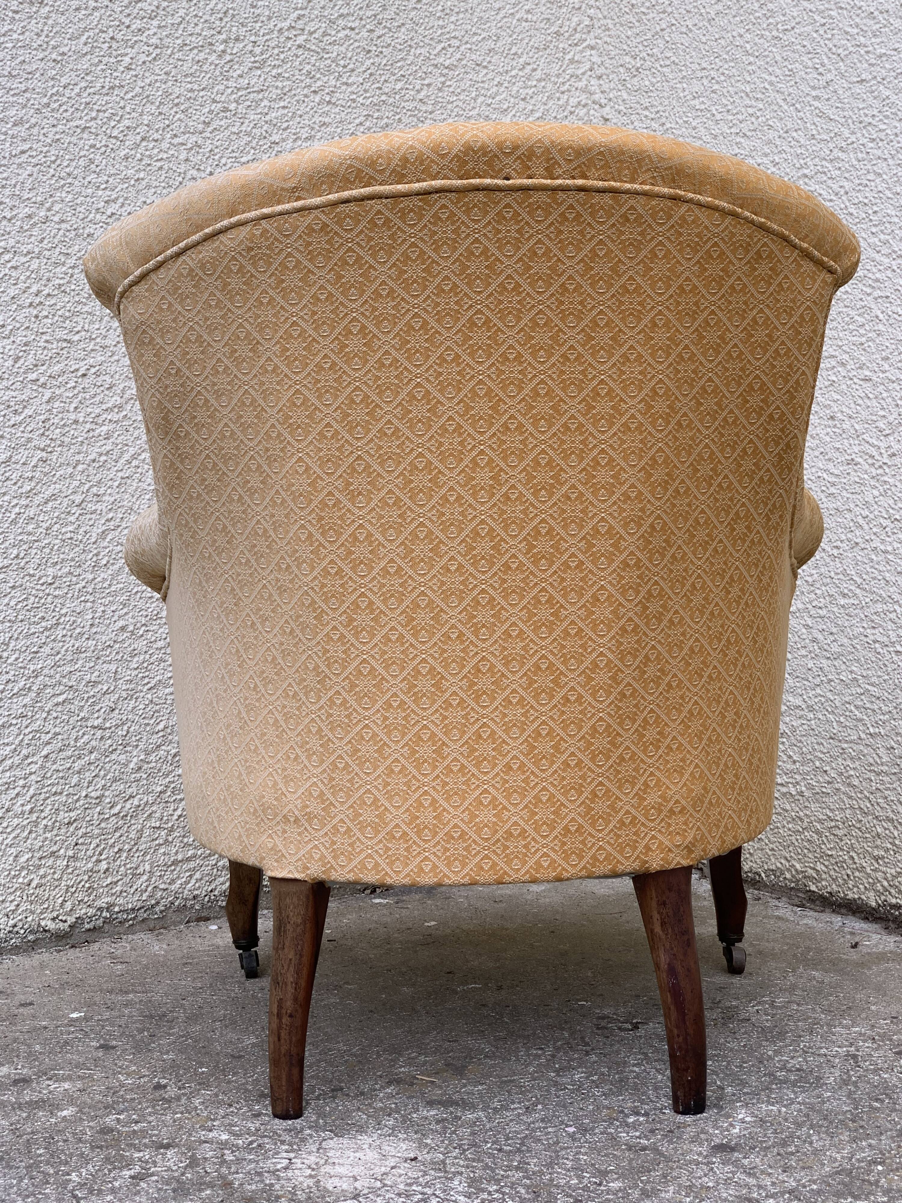 Toad armchair style Napoleon III fringe pompoms