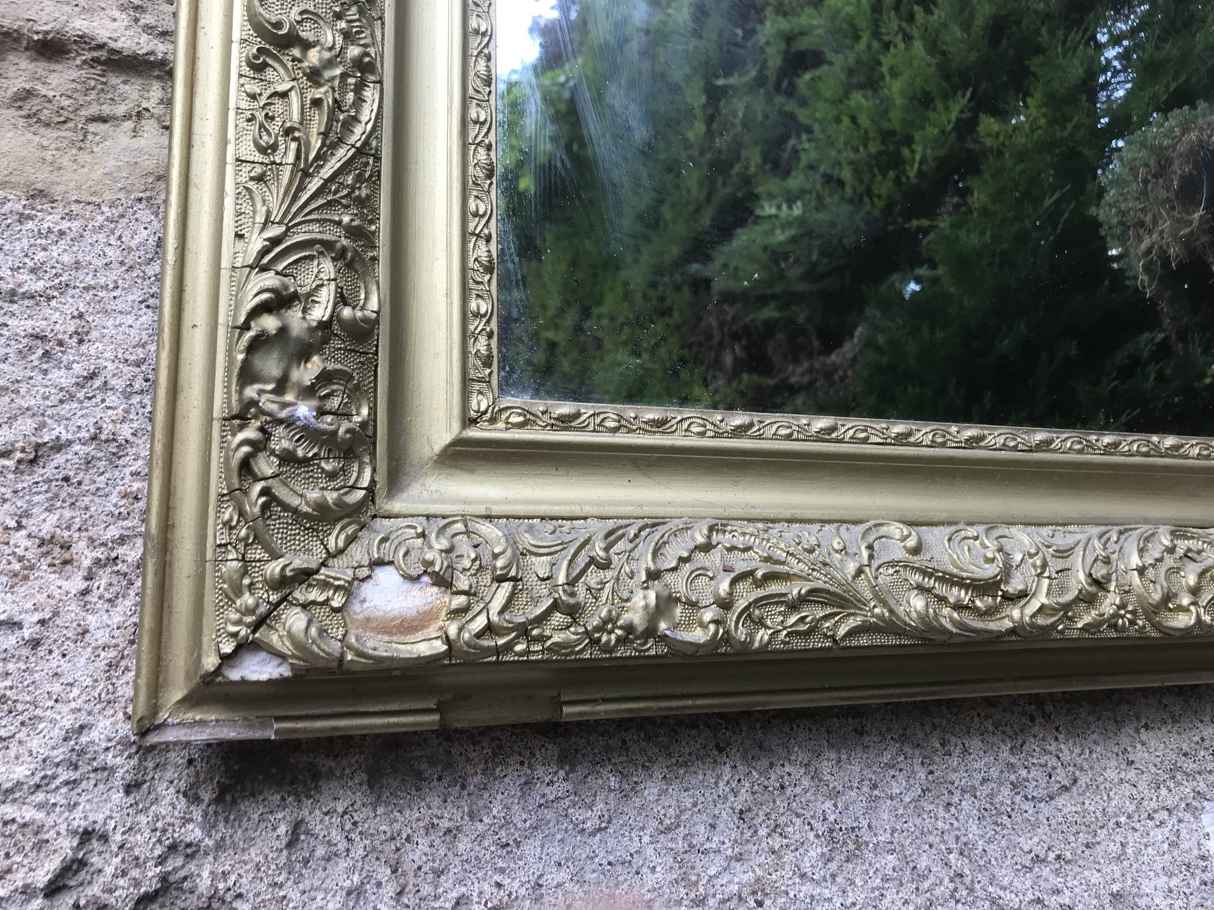 Mirror Louis-Philippe golden 104x65 cm