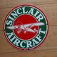 Sinclair aircraft enamel plate