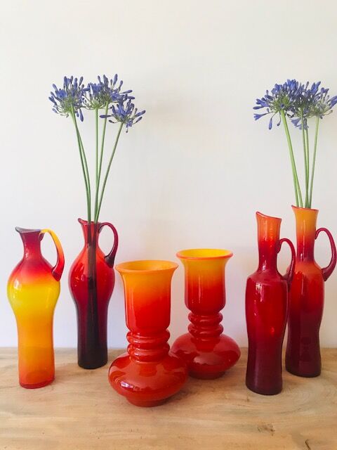 Red amfora jug vase pitcher by Professor Zbigniew Horbowy