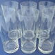 Suite of six glasses with orangeade, long drink, water or table in colorless crystal.