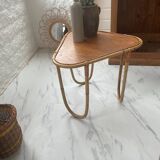 Small banbou tripod table from the 70s