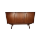 Vintage Danish teak wall unit with sliding doors from the 1960s.