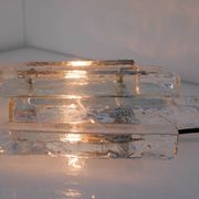 German glass wall sconce from Fischer Leuchten, 1970s