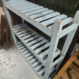 Old Turquoise storage shelf 108x31x108cm shabby chic India