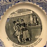 19th-century creil creil talking plate