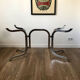 Table chrome et verre 70s