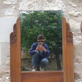 Art Deco mirror in carved wood